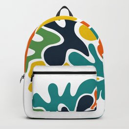 Inspired Shapes - Green Blue Orange Backpack
