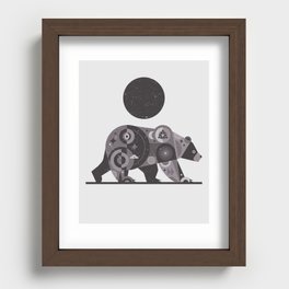 Geo Bear Recessed Framed Print