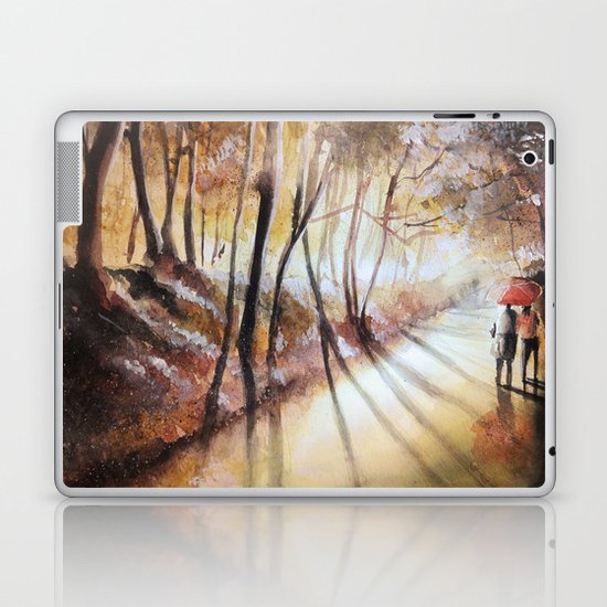 Break in the clouds - watercolor Laptop & iPad Skin