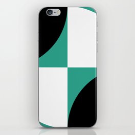 Abstract geometry in teal iPhone Skin