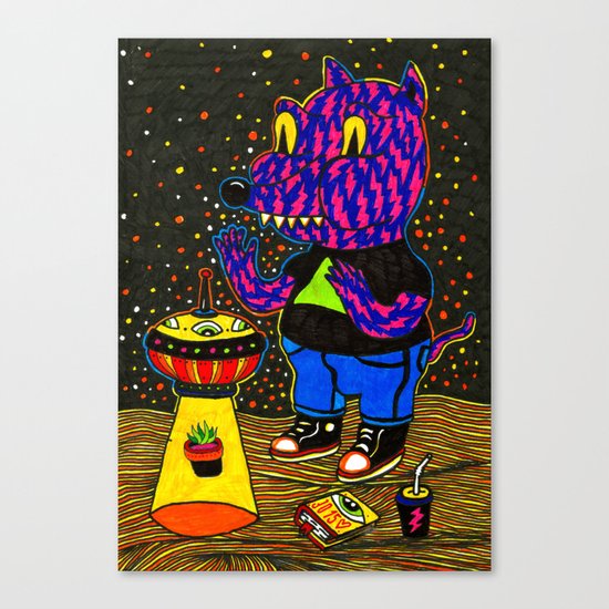abducting my plant Canvas Print