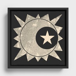 Sun Moon Star Framed Canvas