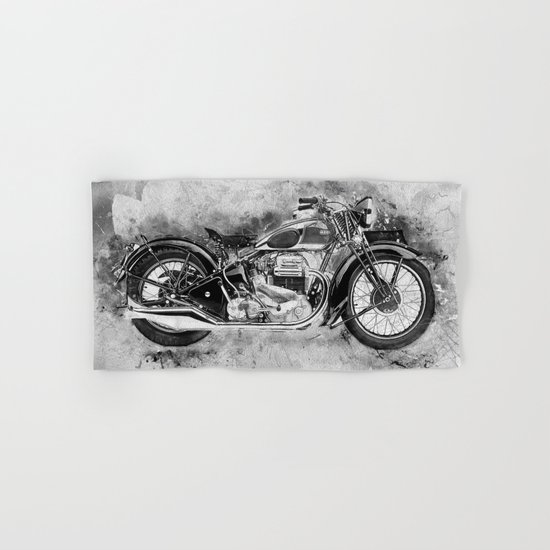 Vintage Motorcycle No2 Hand & Bath Towel