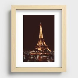 Seine Scene - Paris, France  Recessed Framed Print