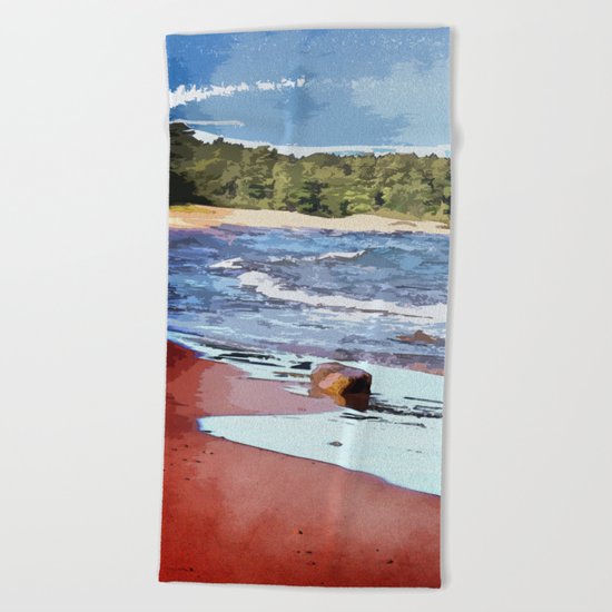 Lake Superior Bay Beach Towel