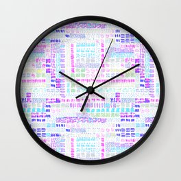 vaporwave simplicity ink marks hand-drawn collection Wall Clock