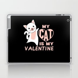 My Cat Is My Valentine Cute Cat For Valentine's Laptop Skin