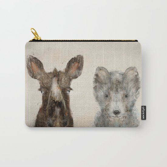the little wolf and little moose Carry-All Pouch