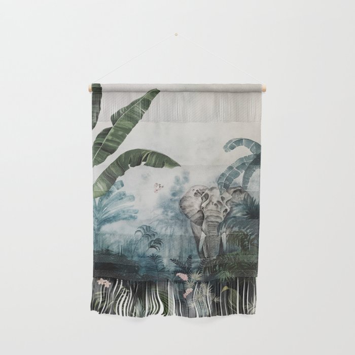 Elephant In The Jungle Wall Hanging