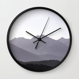 Rocky Mountain Sunset - Colorado Nature Photography Wall Clock