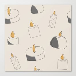Seamless pattern with candles Canvas Print