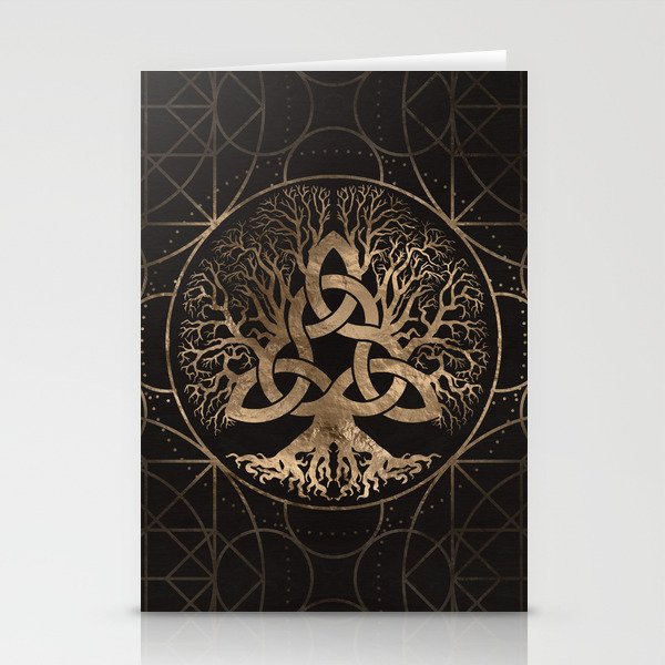 Tree of life -Yggdrasil with Triquetra Stationery Cards