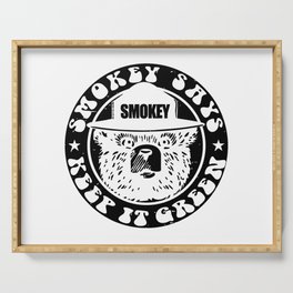 Smokey Bear Wildfire Prevention Campaign Is The Longest-Running Announcement United States Smokey Says Keep It Green Gifts For Everyone Classic T-Shirt Serving Tray