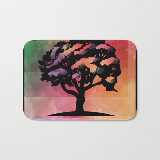 Color Tree Bath Mat