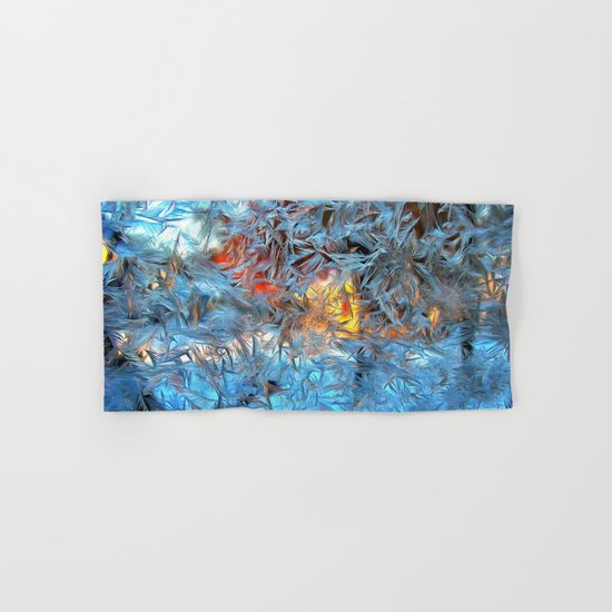 Frozen window Hand & Bath Towel