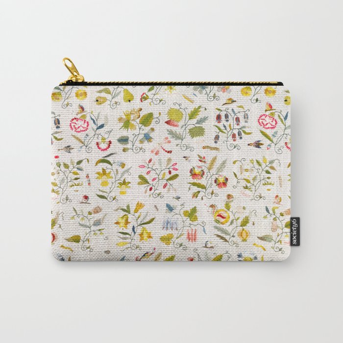 Antique Floral Carry-All Pouch