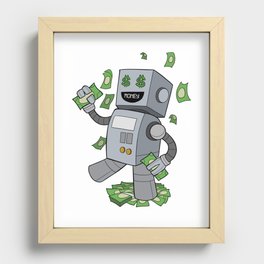 Dancing robot humor Recessed Framed Print