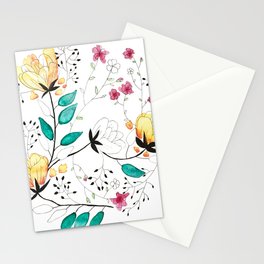 Colorful Flower Dance Stationery Cards