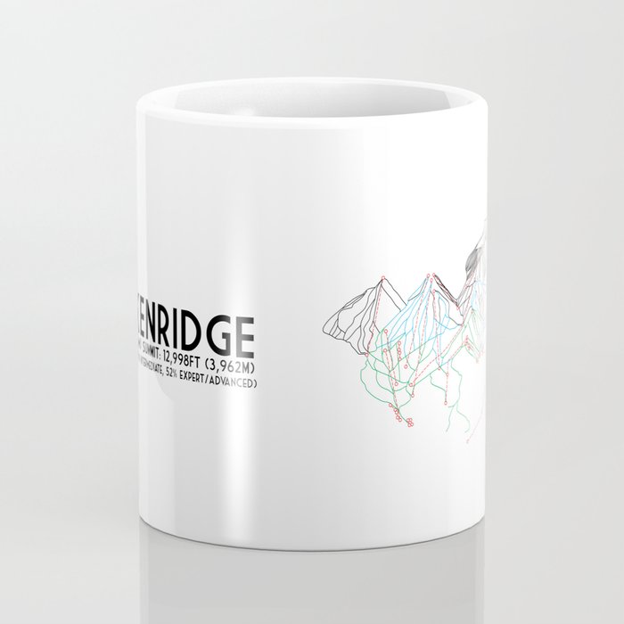 Breckenridge CO Minimalist  Trail  Map Coffee Mug by 