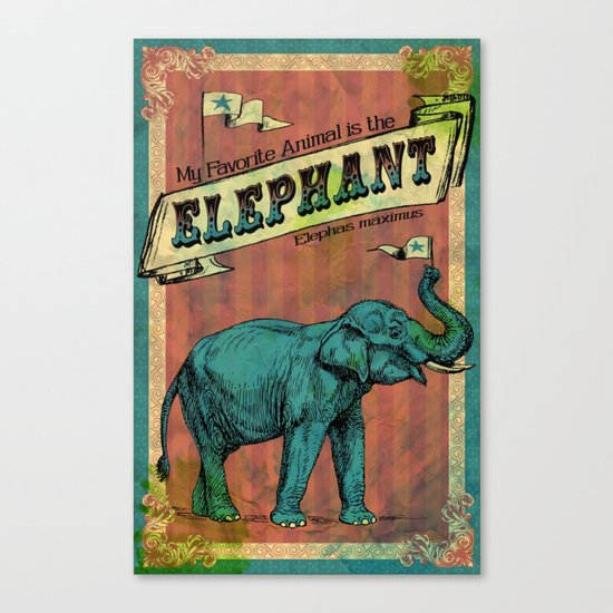 My Favorite Elephant Canvas Print