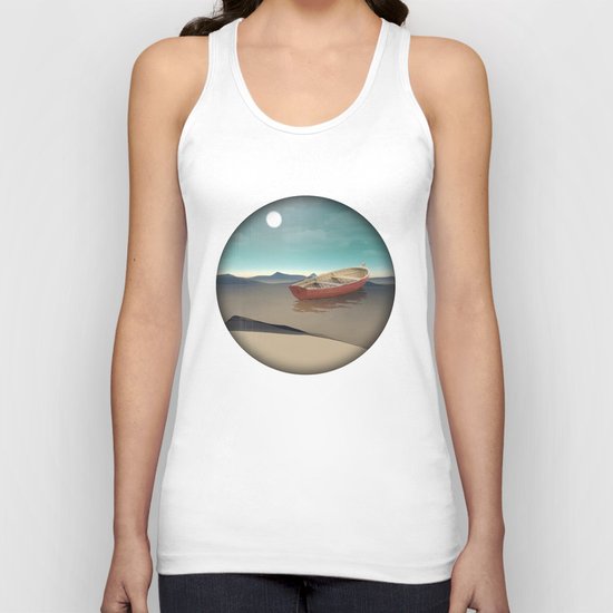 at sea in a void Unisex Tank Top