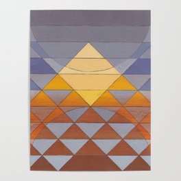 Pyramid Sun Mauve Purple Poster