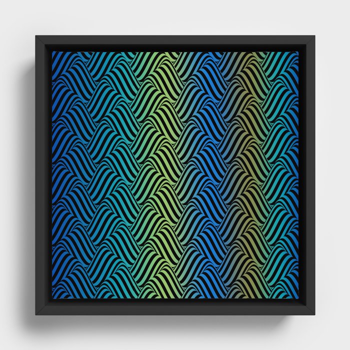 Illusion Art - Dark Blue Framed Canvas