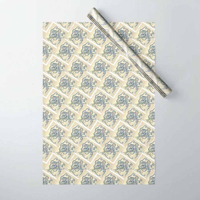 Blue Octopus Wrapping Paper