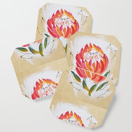 Painted Protea pattern Coaster