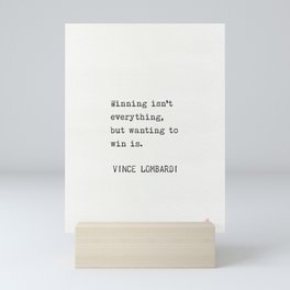 Vince Lombardi quote Mini Art Print