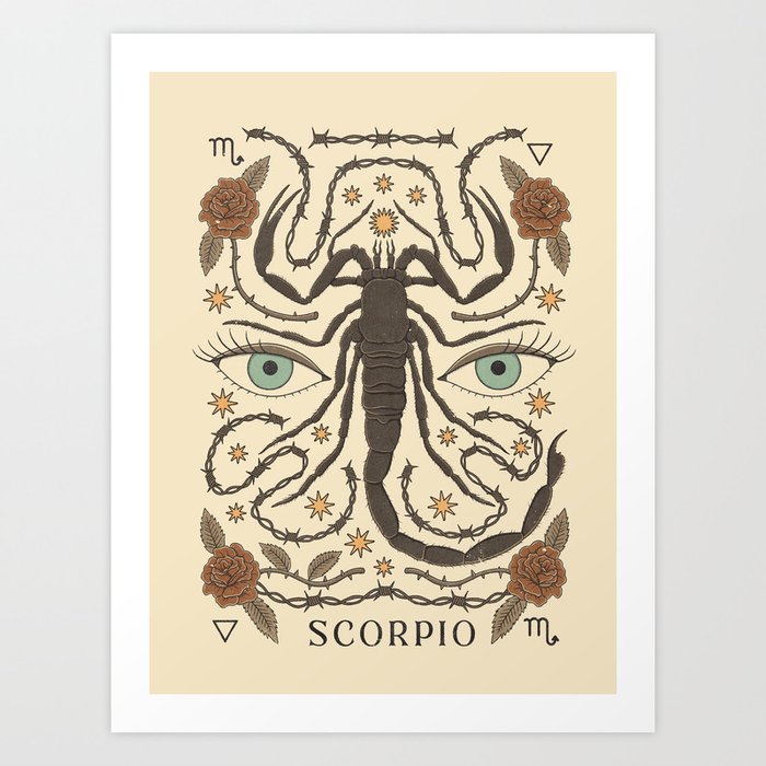 Scorpio, The Scorpion Art Print