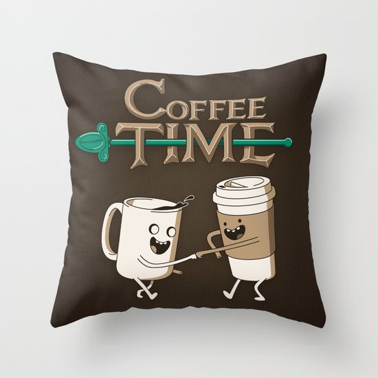 Coffee Time! Throw Pillow