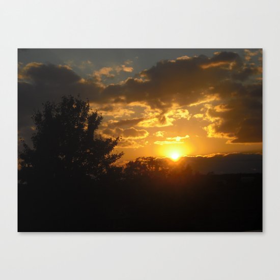 Silhouette Sunset Canvas Print