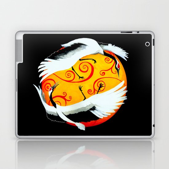 Japanese (Red-Crowned) Cranes Laptop & iPad Skin