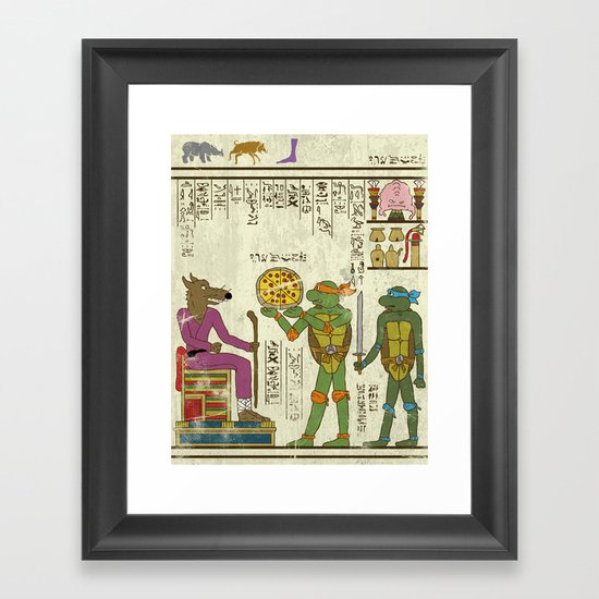 hero-glyphics: TMNT Framed Art Print