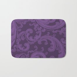 Retro Chic Swirl Royal Lilac Bath Mat | Glam, Purple, Elegant, Vintage, Populartrendingcolors, Chic, Stunningfashionstyle, Boho, Royallilac, Sexy 