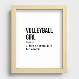 Volleyball Girl Funny Quote Recessed Framed Print
