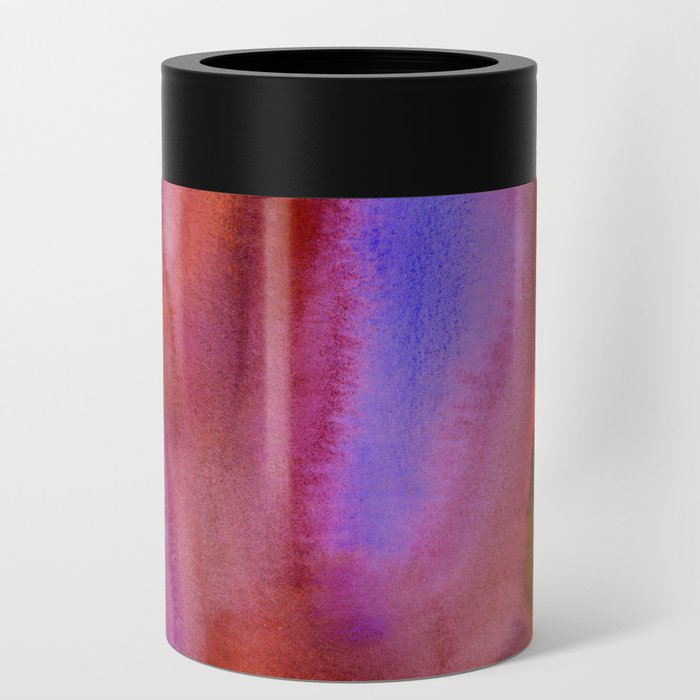 Abstract Watercolor: Lava Lamp (red/purple) Can Cooler
