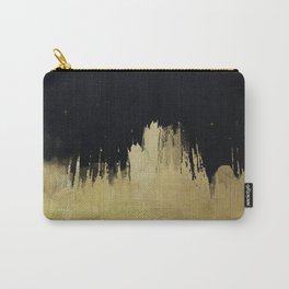 Painted Night Carry-All Pouch | Paintedsky, Abstractsky, Nightsky, Goldandnavyblue, Shimmer, Paintedgold, Gold, Painting 