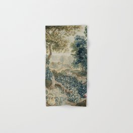 Antique 18th Century Flemish Verdure Tapestry Hand & Bath Towel