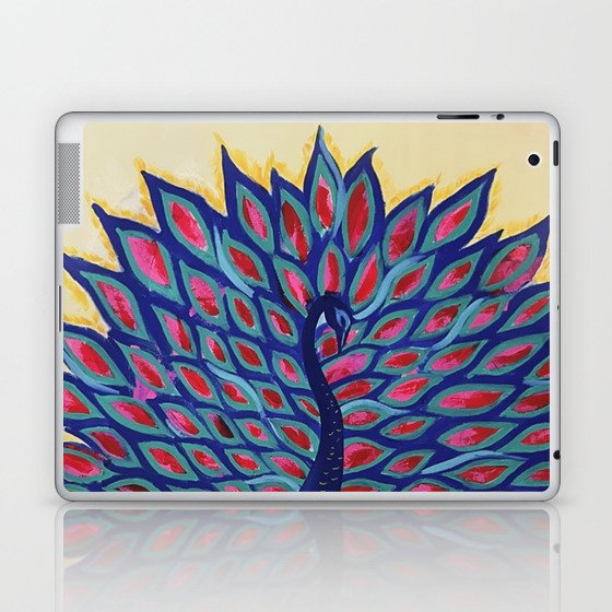 colorful peacock Laptop & iPad Skin