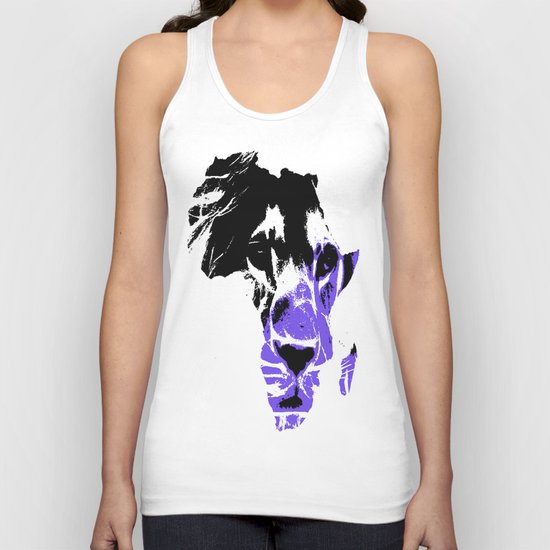 Africa Lion : Purple Unisex Tank Top