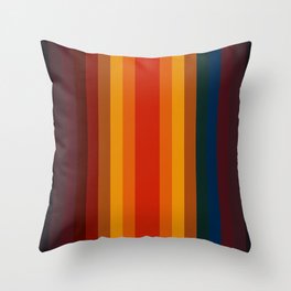 Trending Funky Reddish Colored Strips Pattern Throw Pillow