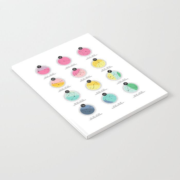 Zodiac Charts | Bright Brand Colors Notebook