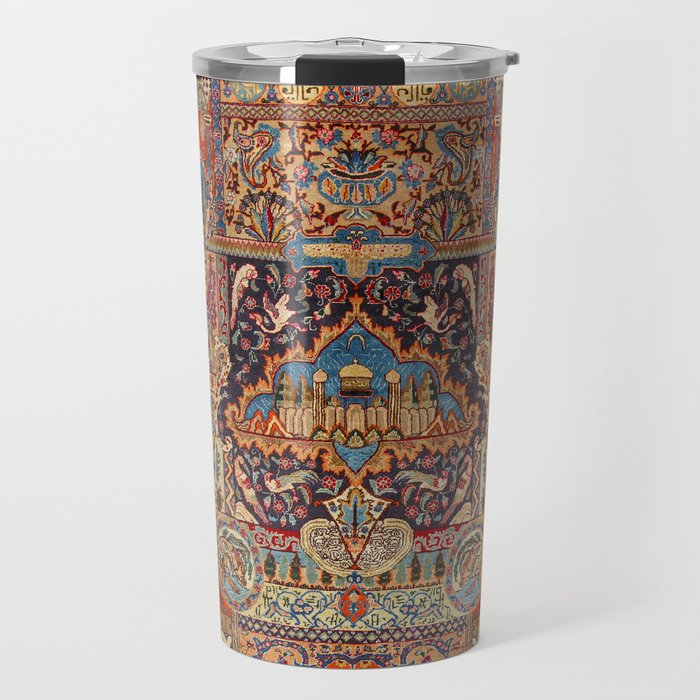 Golden Nature Antique Persian Kashmar Travel Mug