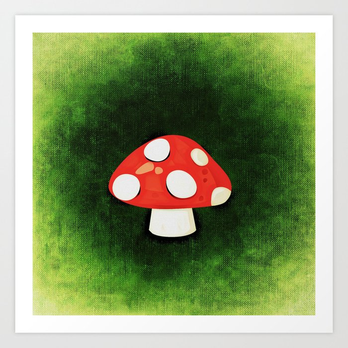 Cute Little Red Mushroom Art Print By Moonfluff Society6 You must wait at least 48 hours between posts. cute little red mushroom art print by moonfluff