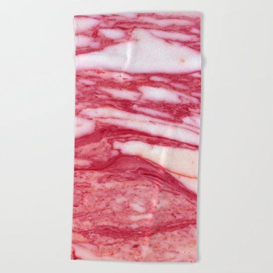 Pink Marble Beach Towel