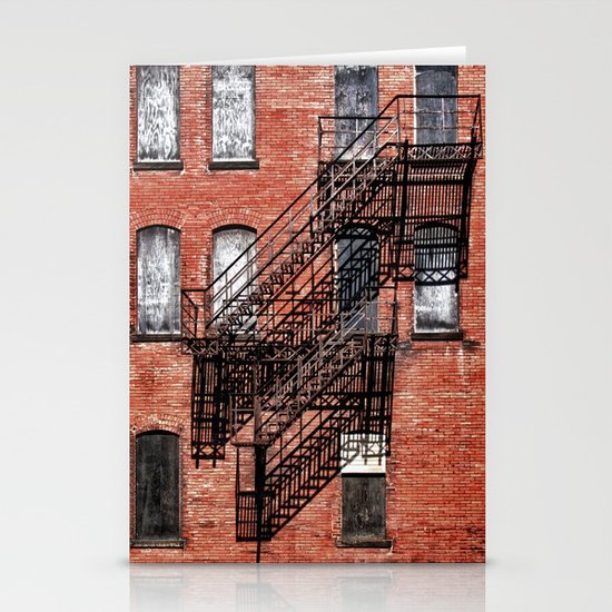 Tenement facade Stationery Cards