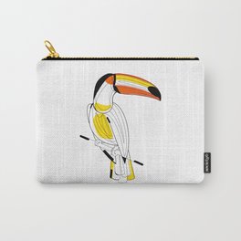Toucan Minimal Line Art Carry-All Pouch | Portrait, Line, Tropical, Ink, Nature, Abstract, Line Drawing, Valeria Art, Exotic, Graphicdesign 