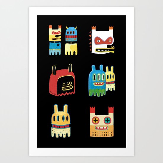 Head hunter casting n°4 Art Print